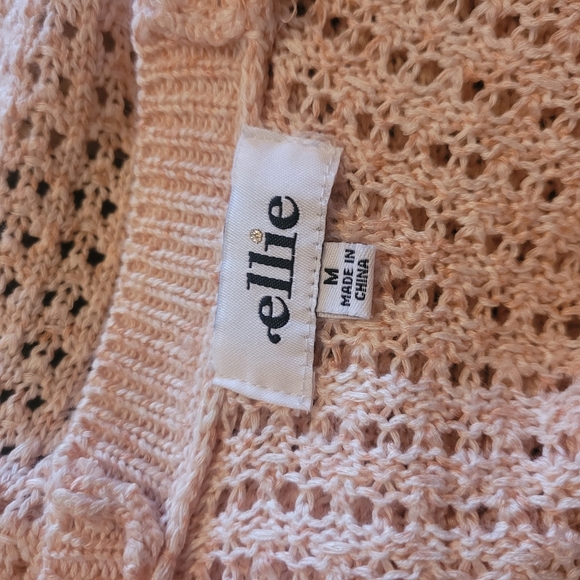 Ellie Light Peach Dolman Sleeve Open Front Cardigan M - Picture 7 of 7